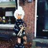 Ballonnen decoratie pop eigen ontwerp voor binnen of buiten the first lady . elegant zwart goud leuk om iemand te verassen met haar sarah sara jubileum