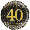 Helium boeket - Black silver gold confetti met cijfer/ leeftijd - Afbeelding 11
