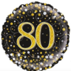 Helium boeket - Black silver gold confetti met cijfer/ leeftijd - Afbeelding 6