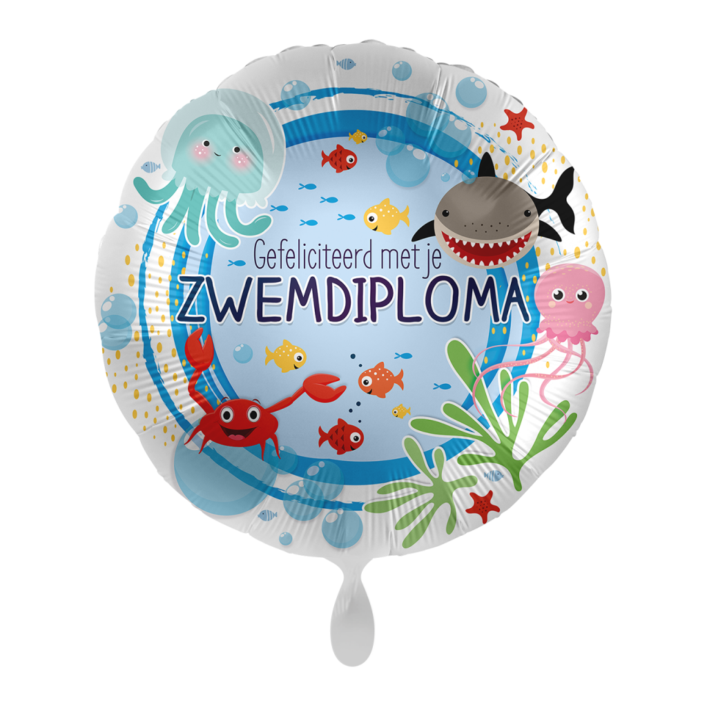 Gefeliciteerd Met Je Zwemdiploma B balloons