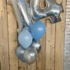 XXL 2 Helium Holografische cijfers Zilver 104 cm - Afbeelding 2
