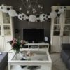 Link a loons Ballonnen doorknoop slinger met kleine ballonnetjes