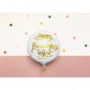 Folie ballon Happy Birthday to you -wit goud - Afbeelding 2