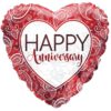 Hartje Happy Anniversary Robijn   ~ Eco ballon