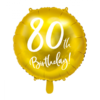 80 Birthday Geel Goud