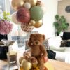 tafel ballonnen decoratie stuk pilaartje met een knuffel beertje