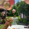 tafel ballonnen decoratie stuk pilaartje met een knuffel beertje