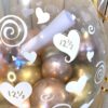 Cadeauballon L -  Rose Gold met hartjes - evt voor 12,5 jaar getrouwd - Afbeelding 2