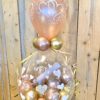 Cadeauballon L -  Rose Gold met hartjes - evt voor 12,5 jaar getrouwd