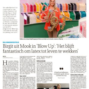 blowup kandidaat Birgit Bourgonje in de krant
