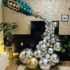 # Champagne pronkstuk fotodeco boog naar wenst gemaakt